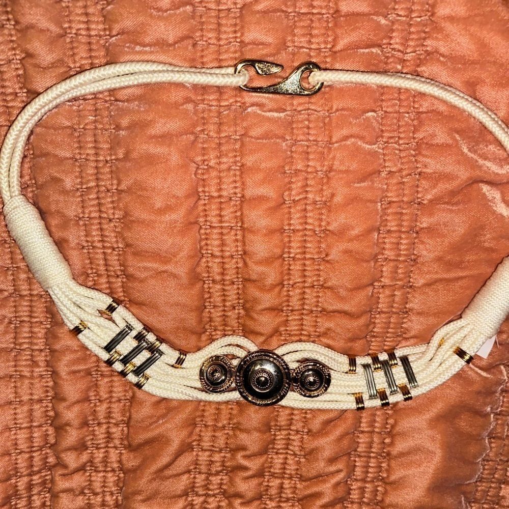Concho Macrame belt sz small